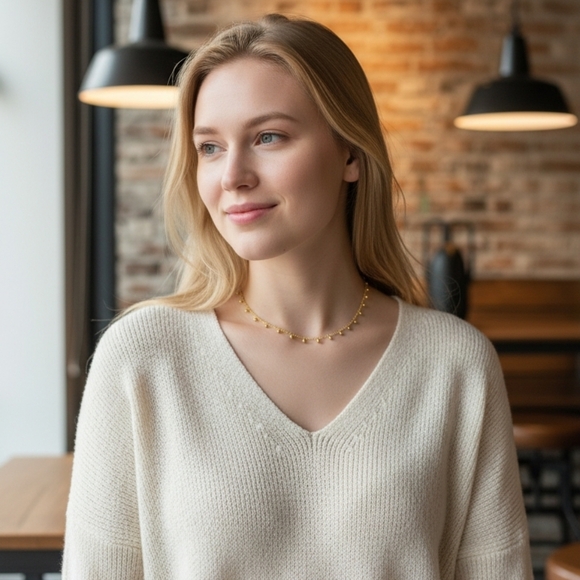 Elegant Gold Necklace - Picture 3 of 3